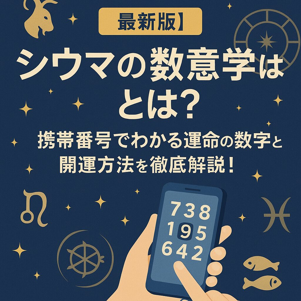 新ジャンルのシウマ先生のスマホうらない、数意学という形態番号で占う斬新な方法！